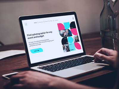 Redesign of the photographers' website app branding design figma graphic design illustration landingpage logo mobiledesign motion graphics ui uiux uiuxdesign ux vector webdesign webdesigner
