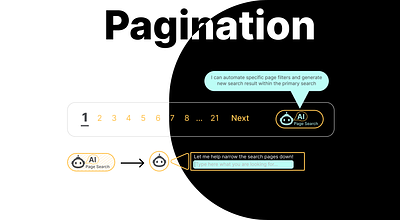 Daily UI Challenge #085 (Pagination) 100daychallenge ai daily challenge dailyui dark mode design follow iconography illustration light mode like pagination search typography ui