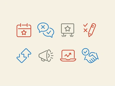 Pixi Line Icons — Politics design icon icon set icons illustration line pixi political politics ui vector vote voting