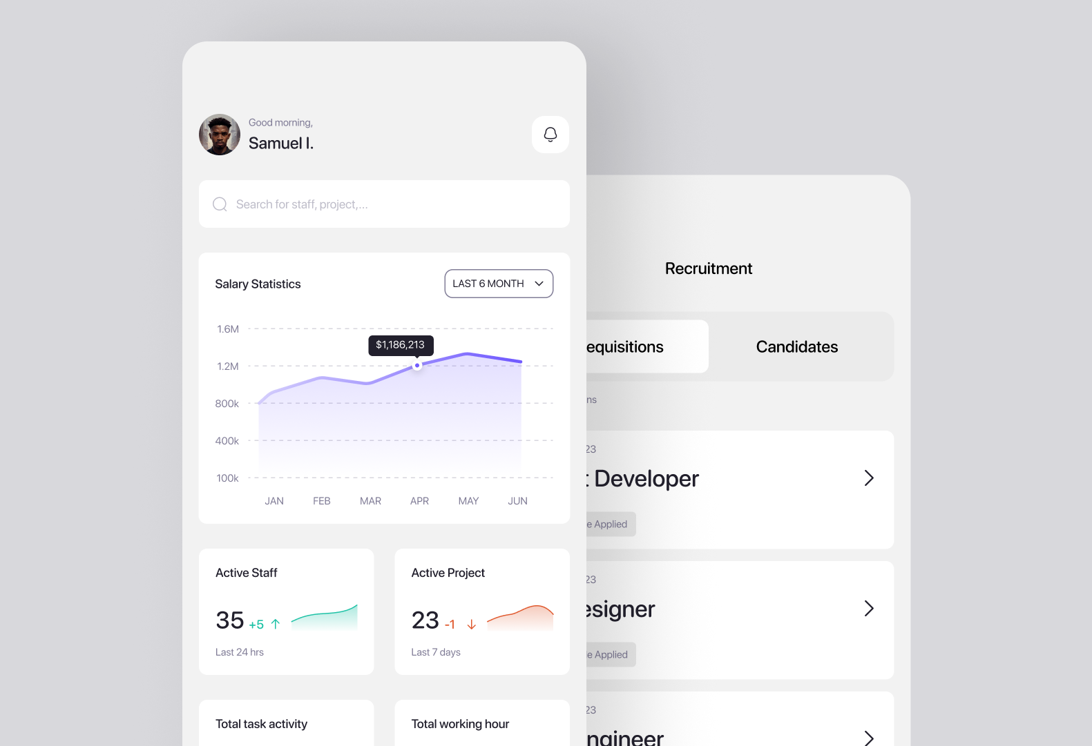 Example of Clean Minimalistic Mobile App Design