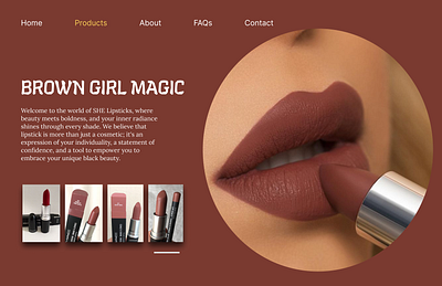 SHE LIPCARE BRAND ui desgn ux design