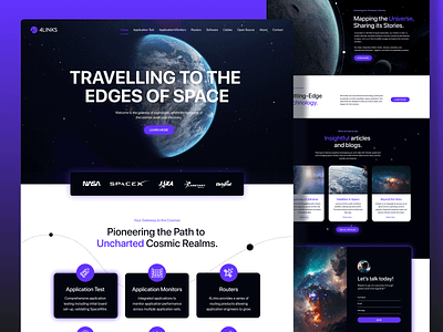 4Links Space Website Design graphic design iconography space space design space exploration ui uiux user experience user interface ux web design website website design website development website ui