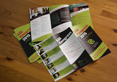Flyer Design for the Abi Kongress 2015 advertising design education flyer graphic design trifold trifold brochure trifold flyer typography