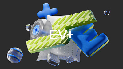 EV+ branding design graphic design logo