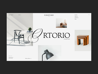 Furniture collection page — e-commerce design decoration e commerce furniture interior minimalism store