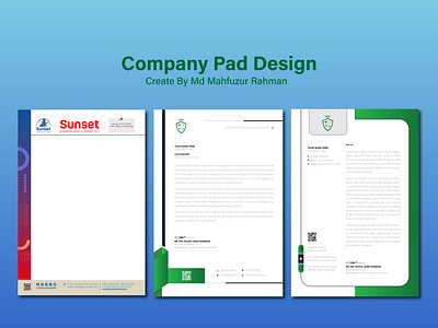 Company Pad Design branding graphic design logo pad pad template