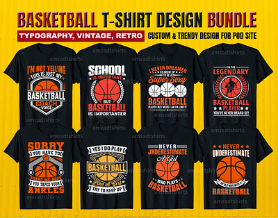 Basketball T-shirt Design basketball branding bulk graphic design sports