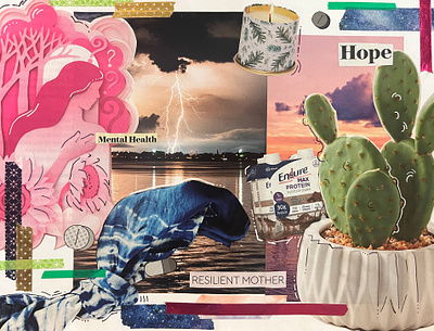 Anxiety Reflection art collage magazine collage