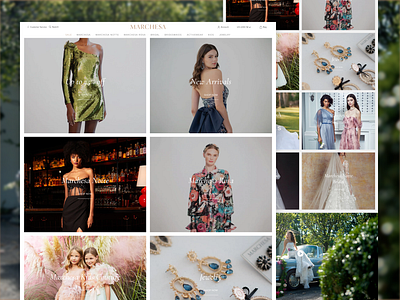 Marchesa - Homepage collections development dtc ecommerce homepage navigation product shopify plus uxui design