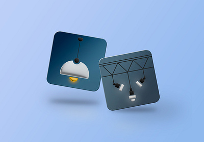 Icons lamps | Illustrator 3d 3d branding design graphic design icon illustration illustrator lamp light ui ux vector webdesign