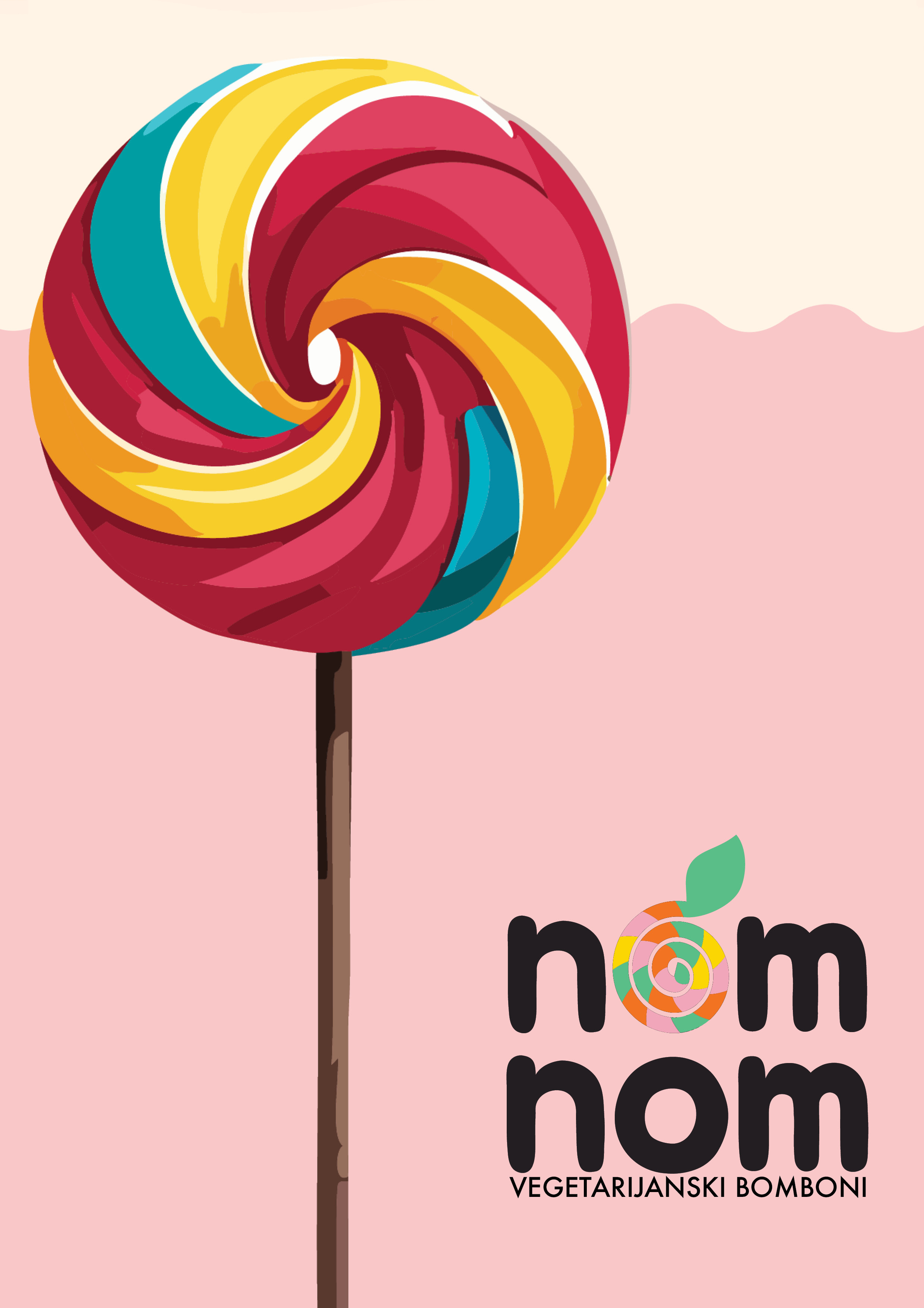 Catalogue for printing - vegetarian candy brand ''nomnom'' adobe illustrator adobe indesign branding catalogue graphic design graphics logo printing vector