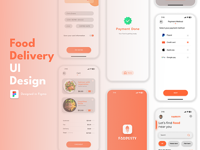 Food Delivery App UI Design app design app ui design ui ui design uiux