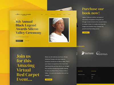 Black Legend Awards Landing Page Design