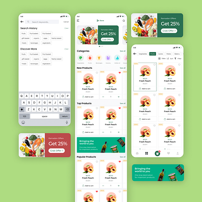 Grocery store app app design design design concept figma grocery app interface design product design ui ui design uiux ux ux design