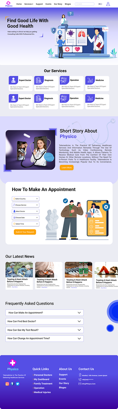 Healthcare Landing Page! graphic design logo ui