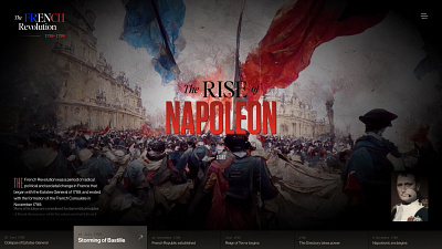 The Rise of Napoleon design graphic design typography ui ux web website