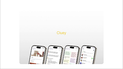 Cluey ≡ Chat Interface Elements Advertising Animation ad advertising animation app app ui banner branding chatapp desing figma graphic design interface motion graphics prototype ui ux video visual visuals