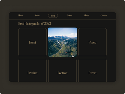 Daily UI #063 - Best of 2023 2023 2d 63 best of brand clean daily ui daily ui 63 dailyui dark mode design elegant interaction minimal nature photo photography ui ux website