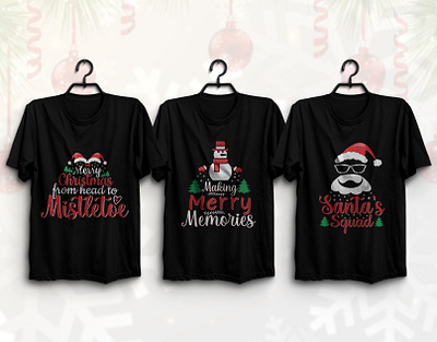 Merry Christmas T-Shirt Design.