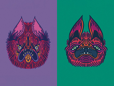 Pair of Bats badge bat bats emotions graphic design illustration illustrator nosferatu sticker vampire vancouver