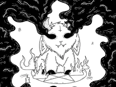 The GOAT branding demon design drawing goat graphic design halloween illustratio illustrator sketch smoke