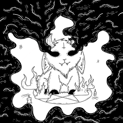 The GOAT branding demon design drawing goat graphic design halloween illustratio illustrator sketch smoke