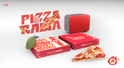 Pizza Box- Rabia advertising box branding graphic design mockup pizza