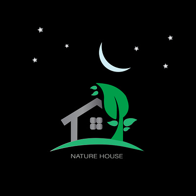This is a logo nature house. branding graphic design logo motion graphics ui