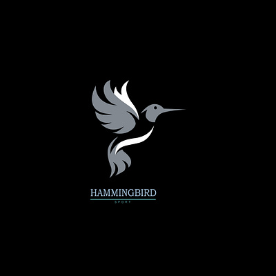 This is a logo hammingbird. 3d animation branding graphic design logo