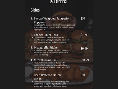 Day 43: Food Menu Items Design 043 dailyui design ui uxdesignaspirant dribbbledebut