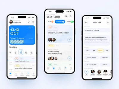 Task Manager - Mobile App Concept app concept design dribbble dribbbledesign figma figmadesign ios mobile mobile app productivity taskmanager ui ui design uidesign ux ux design uxdesign