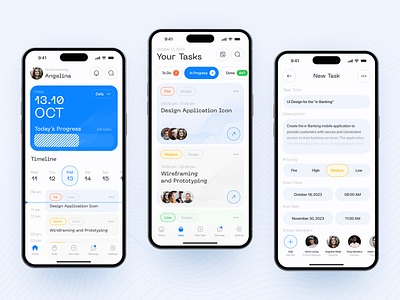 Task Manager - Mobile App Concept app concept design dribbble dribbbledesign figma figmadesign ios mobile mobile app productivity taskmanager ui ui design uidesign ux ux design uxdesign