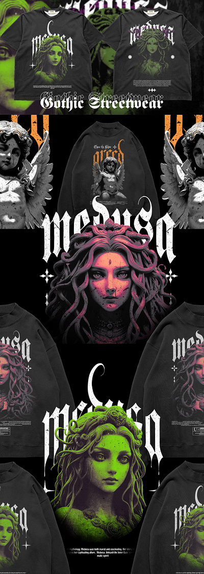 Greek Mythology Streetwear branding greek greek sculpture medusa streetwear