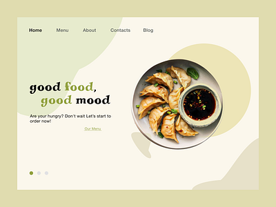Restaurant Homepage branding design ui