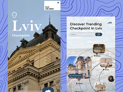 Lviv Checkpoint' Travel App UI\UX Design 3d animation app branding design figma graphic design illustration landingpage logo mobiledesign motion graphics ui uiux uiuxdesign ux vector webdesign