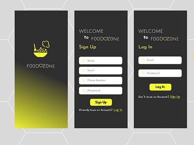 Splash, Login, and Signup Screens for a Food Delivery App delivery app food food delivery app food delivery login login screen login screen ui sign in sign up splash splash screen ui ui ui ux design