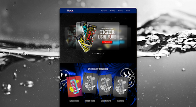 Landingpage for Tiger energy drinks drink ecommerce energy energy drink figma food graphic design ladning page product ui ux