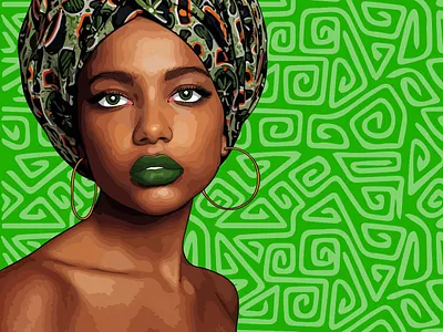 African girl african african girl art cartoon graphic design illustration vector