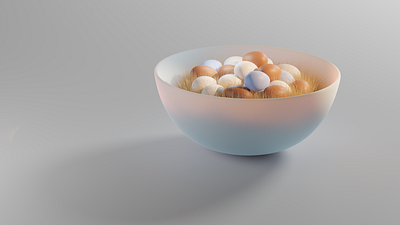 Easter eggs 3d 3dmodel animation bowl easter egg graphic design