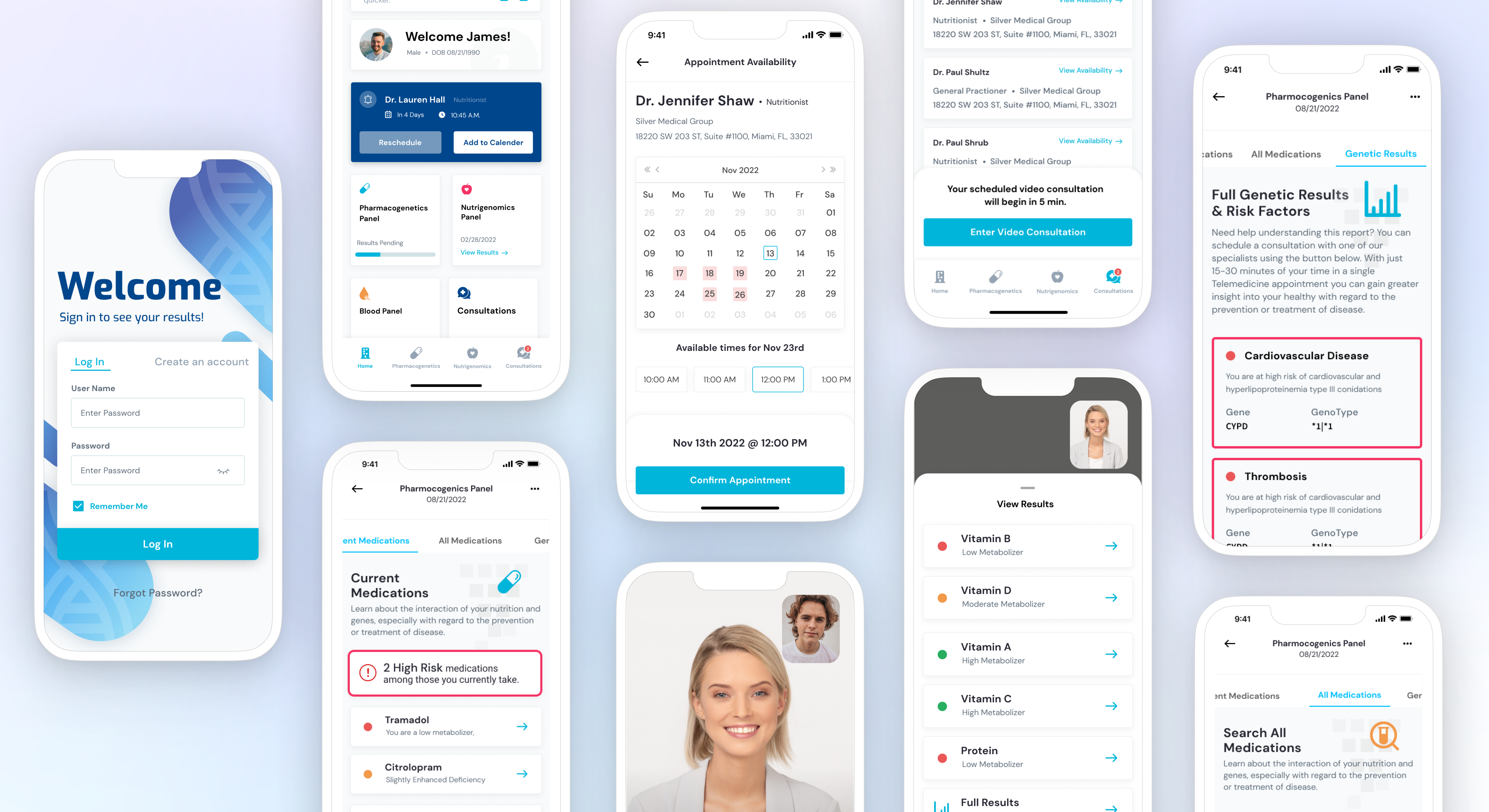 Telehealth Nutrition App app clean design health mobile nutrition telehealth ui ux