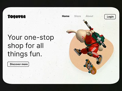 Toyaven - Toy Store Landing page 3d animation motion graphics ui web web design