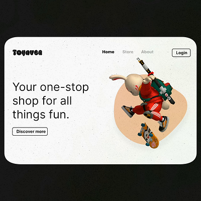 Toyaven - Toy Store Landing page 3d animation motion graphics ui web web design