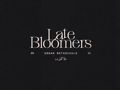 Branding & Identity for Late Bloomers Urban Botanicals botanical logo brand branding branding identity branding logo creative direction florist branding florist identity florist logo florist visual identity graphic designer icon logo logo design logo designer logo mark mark type typography visual identity