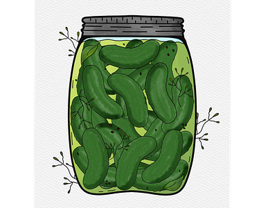 Jar O’Pickles design digital art graphic design illustration pickles