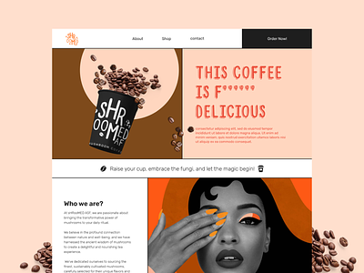 Coffee website template branding coffee design insipiration typography ui ux web