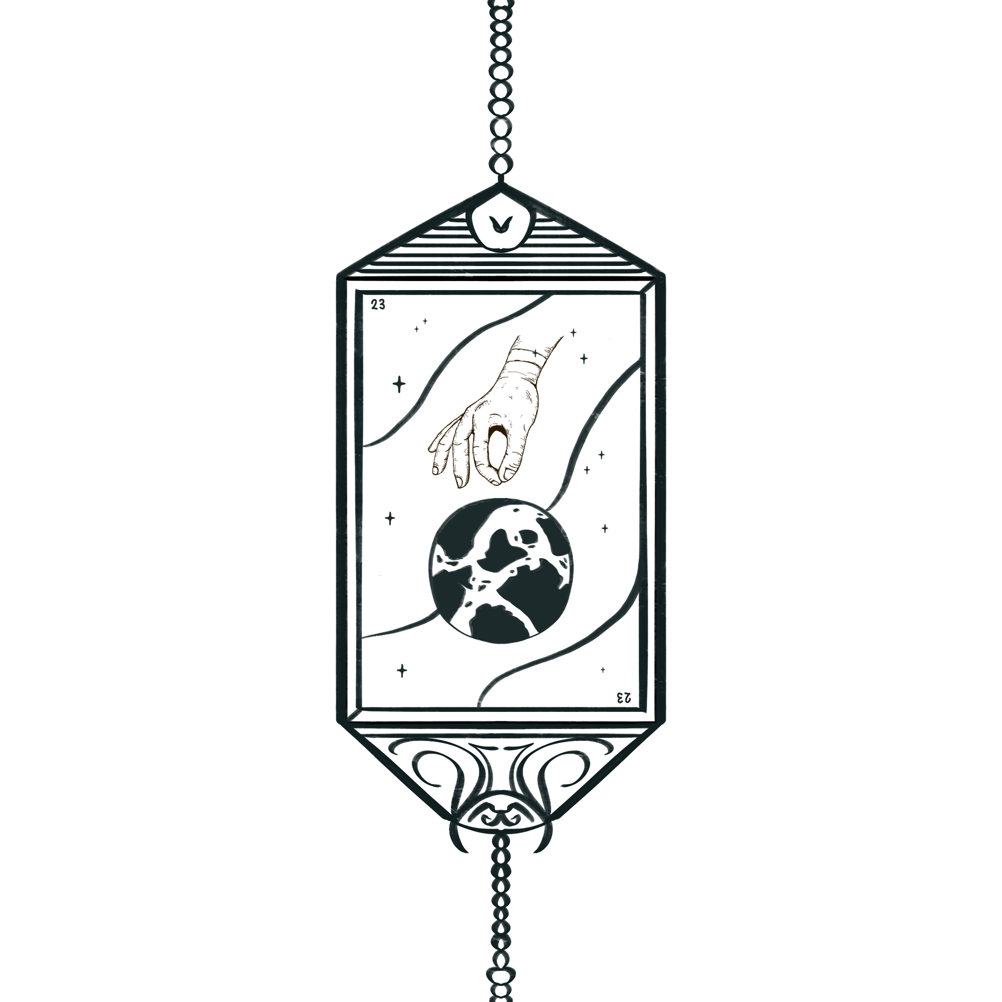 Inktober 2023 - 23 - Celestial design illustration inktober