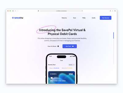 Save Pal Saving App Website banking app design hero section ui ui design ux design website