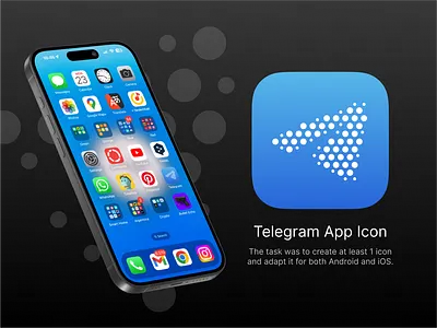 Telegram App Icon android app design icon ios telegram ui
