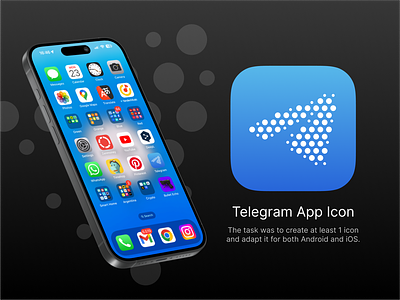 Telegram App Icon android app design icon ios telegram ui