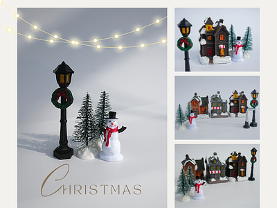 Christmas Collection: Miniature Village branding character photography season